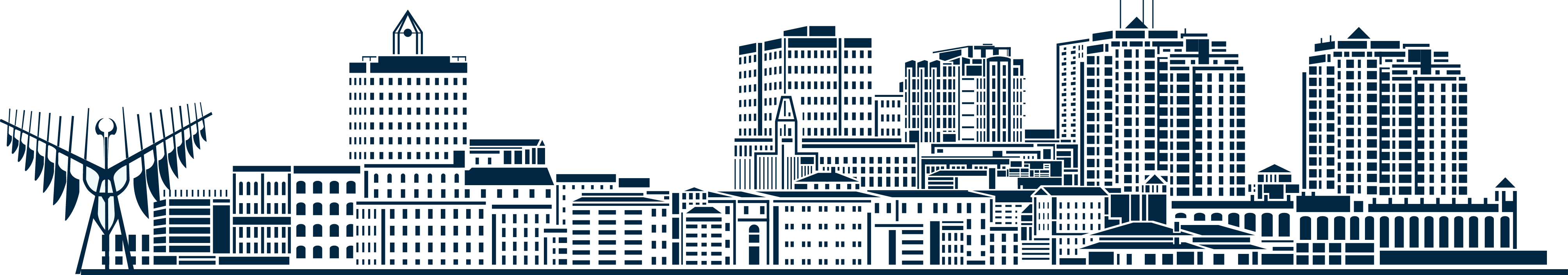 A graphic of the Barrie, Ontario skyline